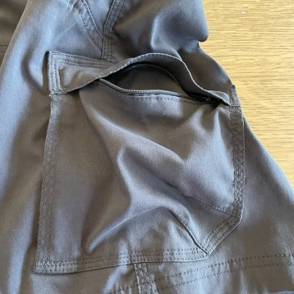 Prana Zion Stretch Outdoor/Hiking Shorts Adjustable Waist Gray Mens XS - Picture 11 of 13